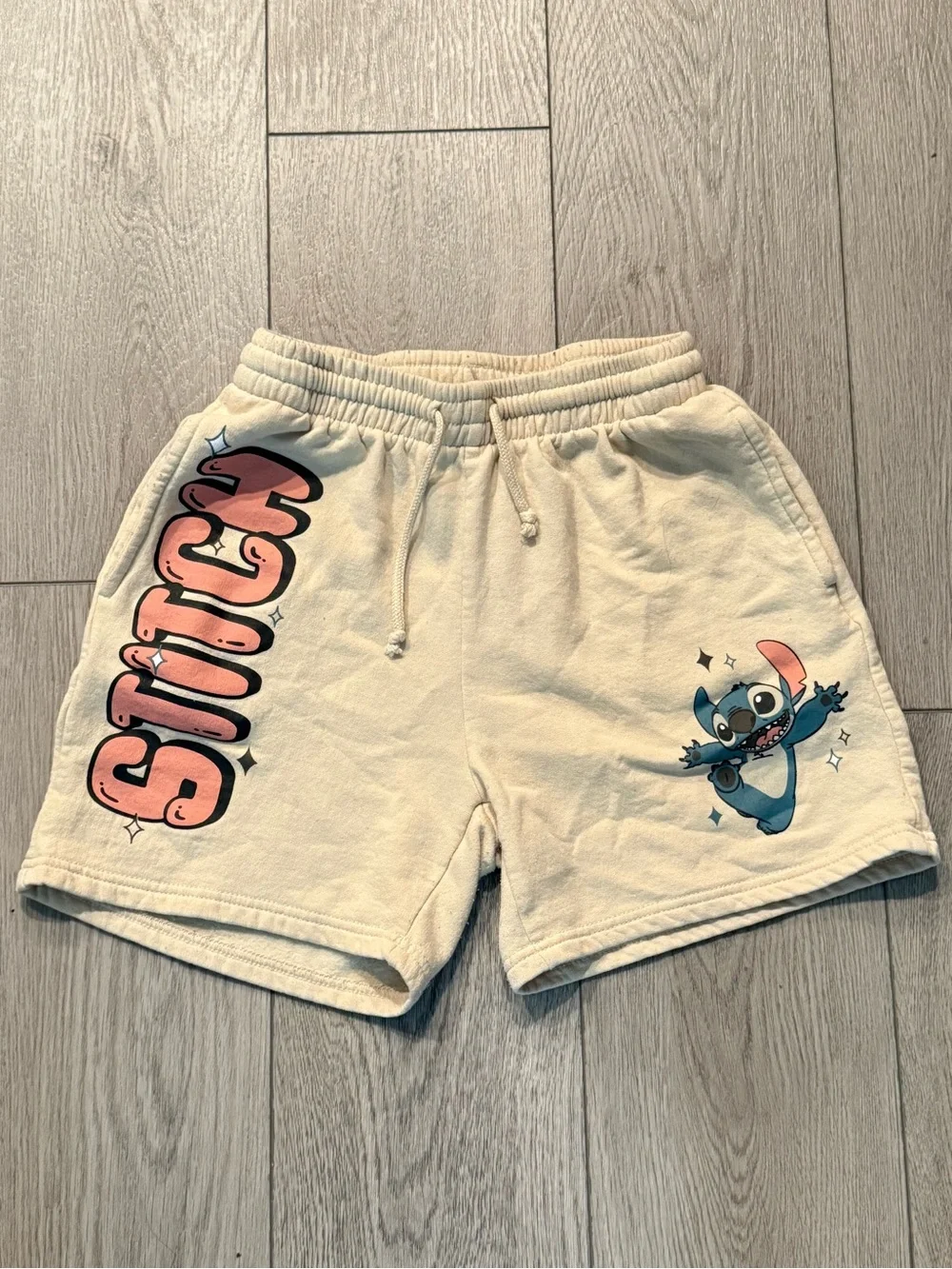 Disney Cream Stitch Printed Lounge Shorts - Picture 1 of 4
